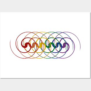 Rainbow Harmony (transparent) Posters and Art